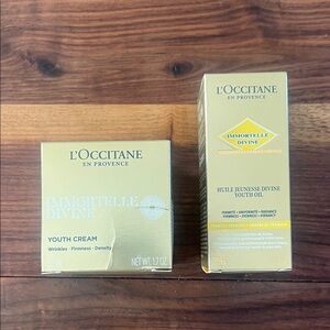 L’Occitane Immortelle Divine Youth Cream 1.7 oz & 1 Fl oz Youth Oil